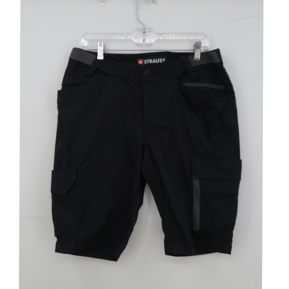 Engelbert Strauss Mens Black Cargo Work Shorts Utility Pockets W36 Tech Outdoor